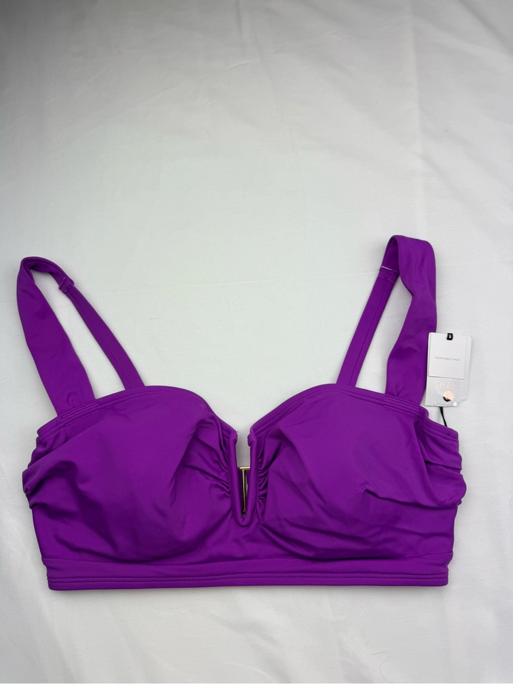 Shade & shore Purple V-Wire Balconette Swim Top